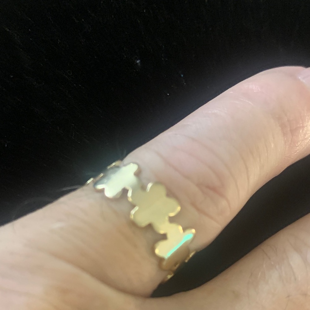 Elegant Gold Clover Ring Bogo